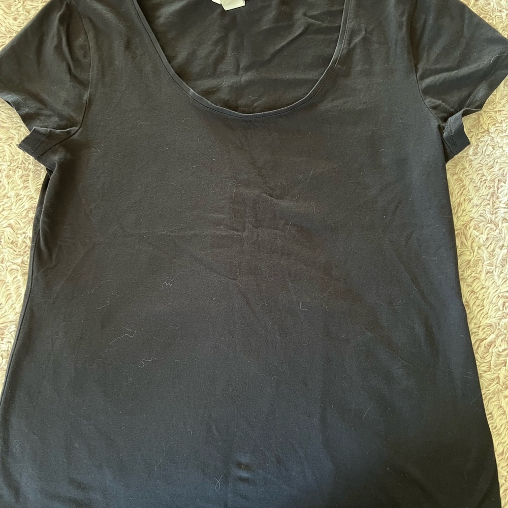 H&M Black Fitted Short Sleeve T-Shirt